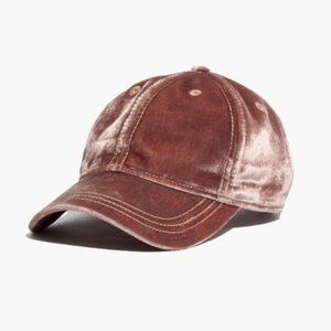 NWT Madewell Blush Pink Velvet Velour Hat